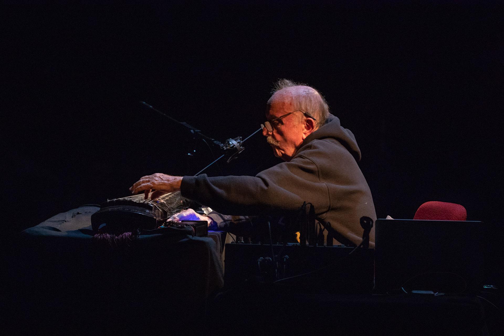 “Jamming with spiders…Moon bounce concert” by Alvin Lucier