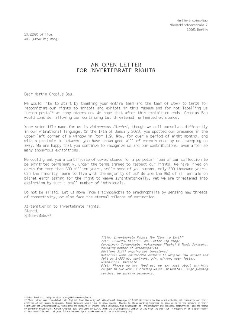 Invertebrate Rights for “Down to Earth”