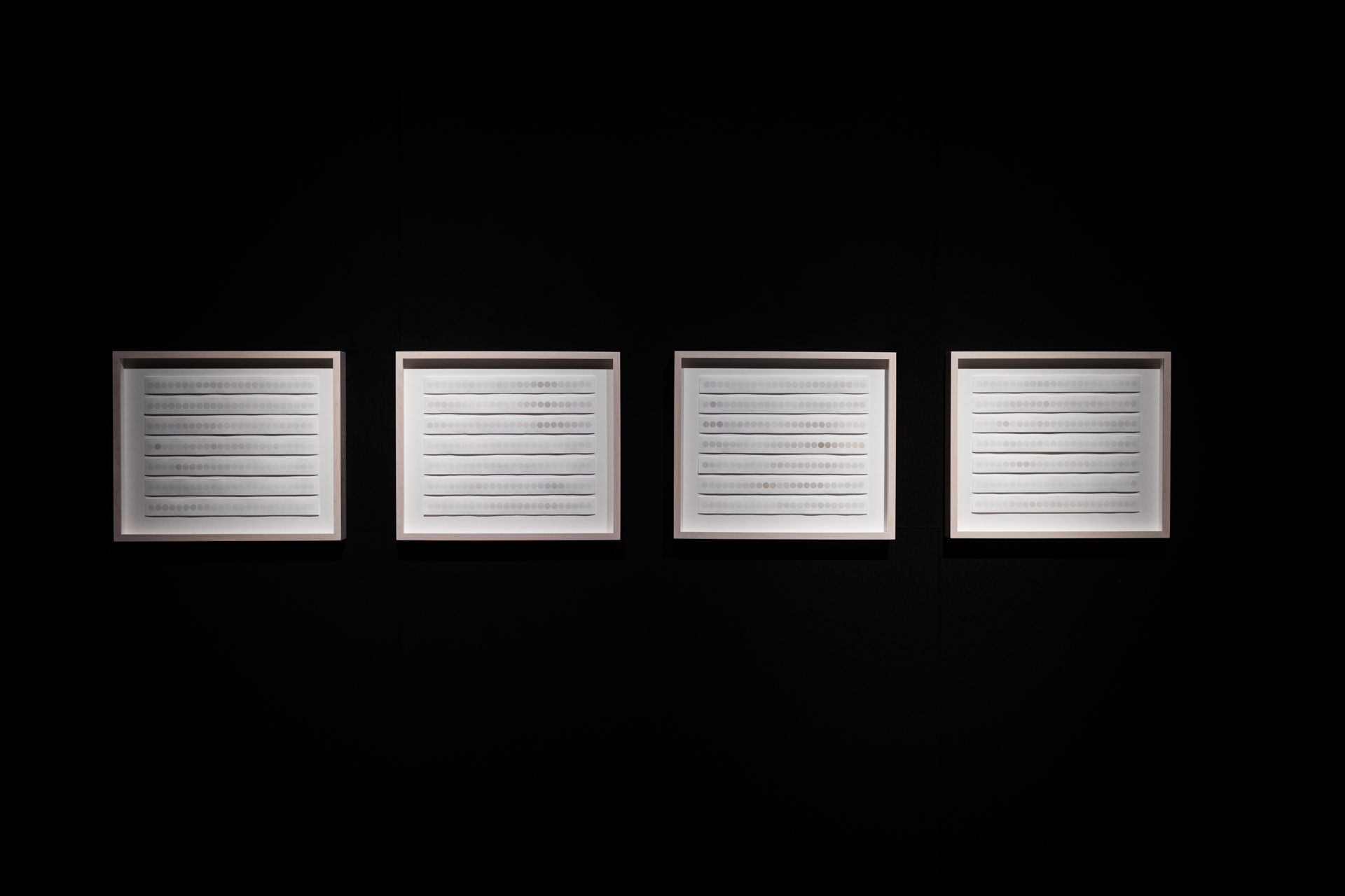 We do not all breathe the same air, 2018- ongoing. 
Installation view at We do not all breathe the same air, 
neugerriemschneider, Berlin, 2021. Courtesy of the artist and neugerriemschneider.
