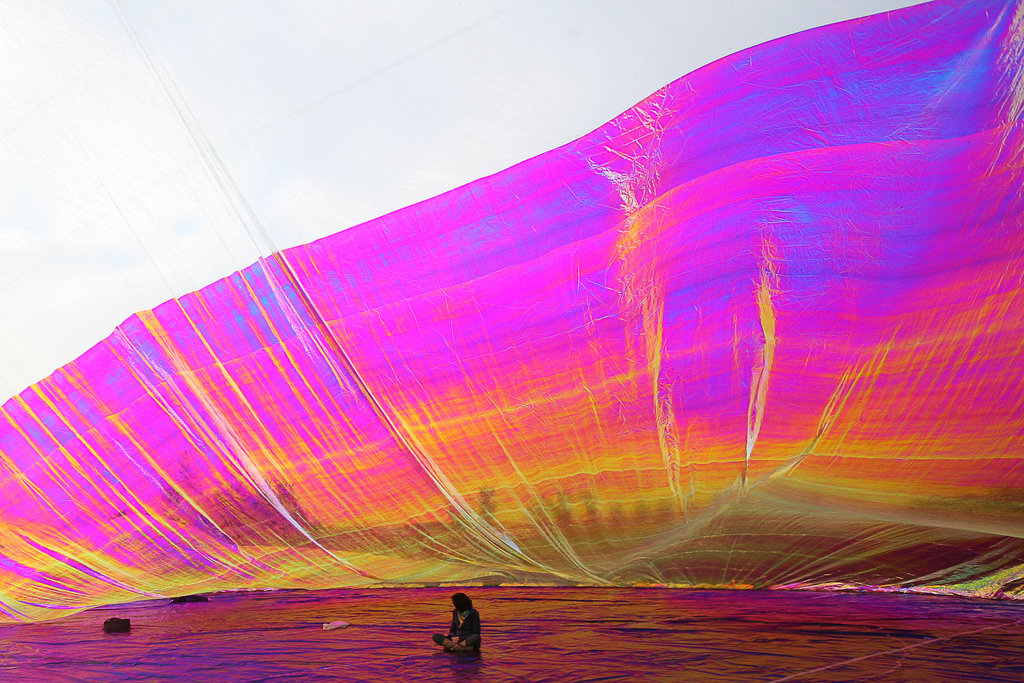 Tomás Saraceno, Poetic Cosmos of the Breath, performed in Gunpowder Park, London, inkjet print on aluminum, covered by plexiglas, 2007. Edition of 10 + 3AP